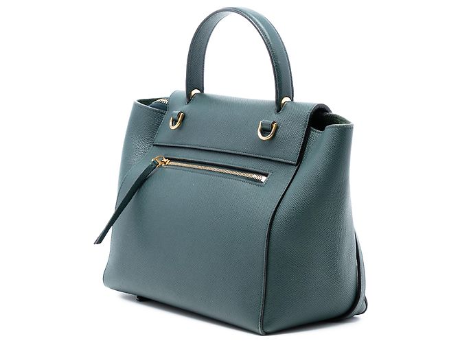 Céline Belt bag in pelle di vitello micrograna verde Celine Verde scuro - vista 2