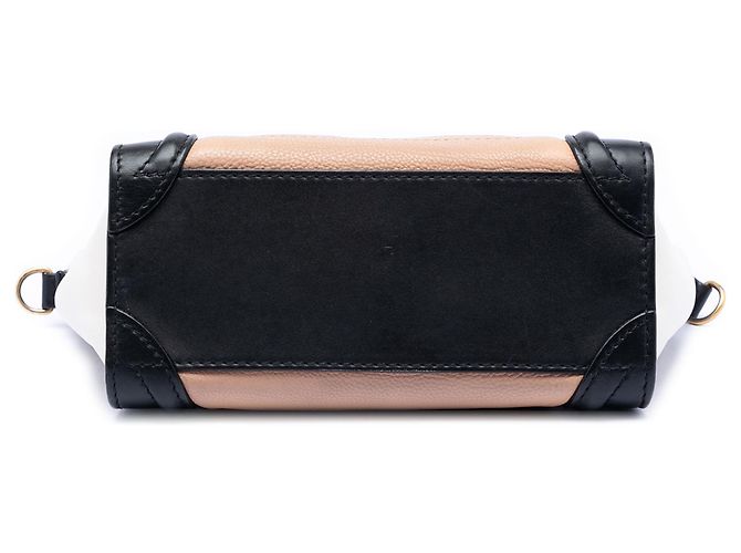 Luggage Céline Celine Braun Nano Tricolor Leder Reisetasche - Ansicht 3