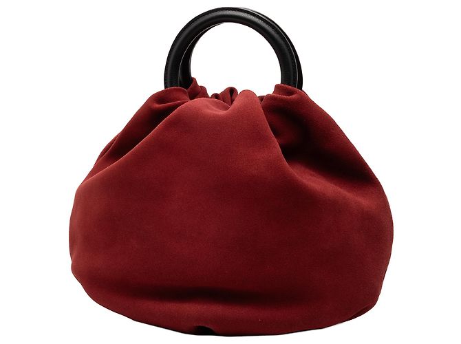 Borsa Bounce in suede rosso LOEWE Bordò - vista 2