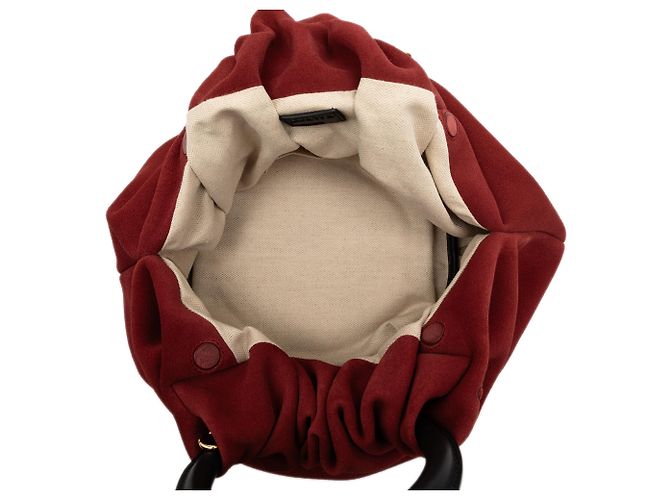 Borsa Bounce in suede rosso LOEWE Bordò - vista 4