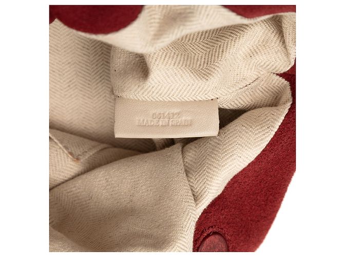 Borsa Bounce in suede rosso LOEWE Bordò - vista 6