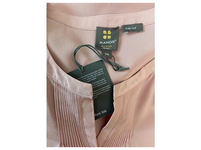Autre Marque Blusa de seda rosa premium Manor Woman - vista 3