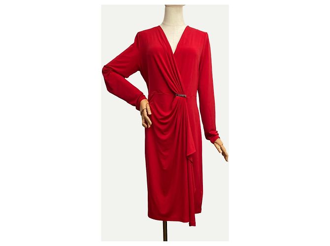 Vestido de jersey drapeado rojo Michael Kors Roja - vista 2