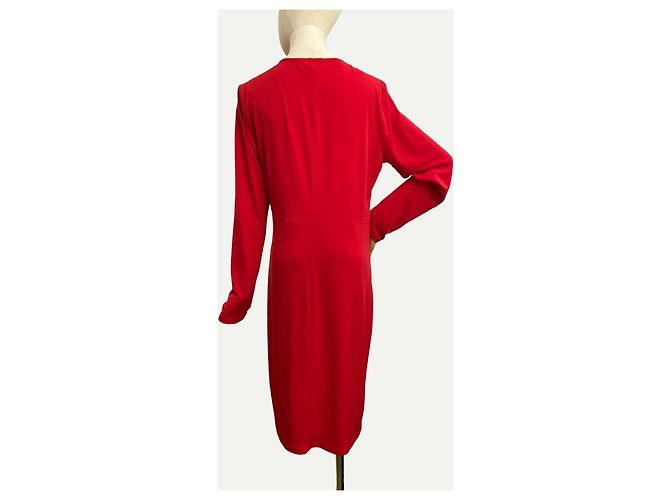 Vestido de jersey drapeado rojo Michael Kors Roja - vista 3