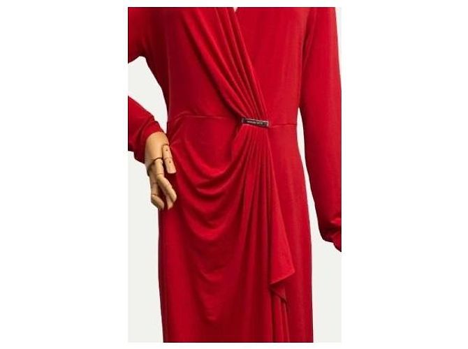 Vestido de jersey drapeado rojo Michael Kors Roja - vista 4