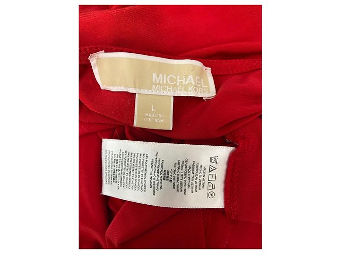 Vestido de jersey drapeado rojo Michael Kors Roja - vista 5