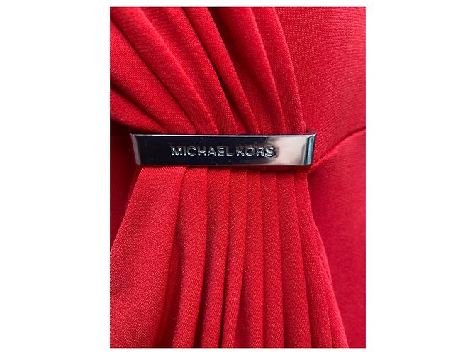 Vestido de jersey drapeado rojo Michael Kors Roja - vista 6