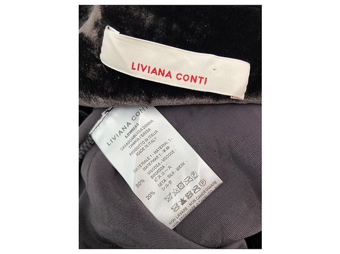 Autre Marque Samtbluse Liviana Conti Dunkelbraun - Ansicht 4