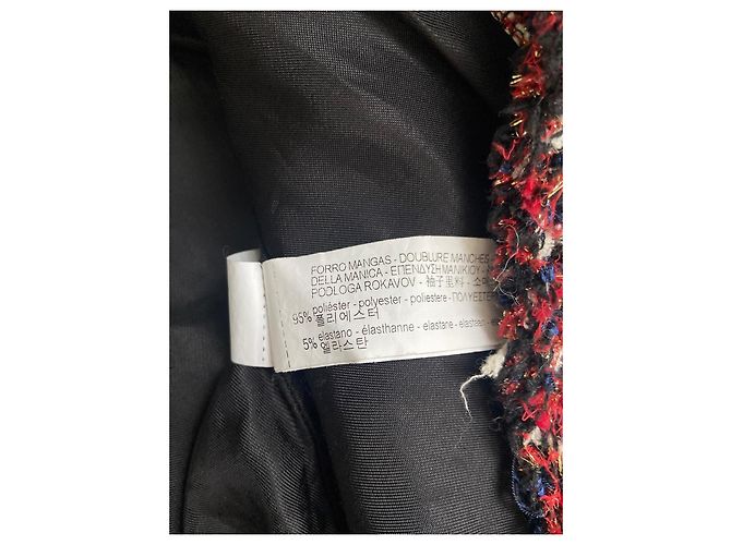 Autre Marque Zara Damen Tweedjacke Weiß Rot Blau Mehrfarben - Ansicht 5