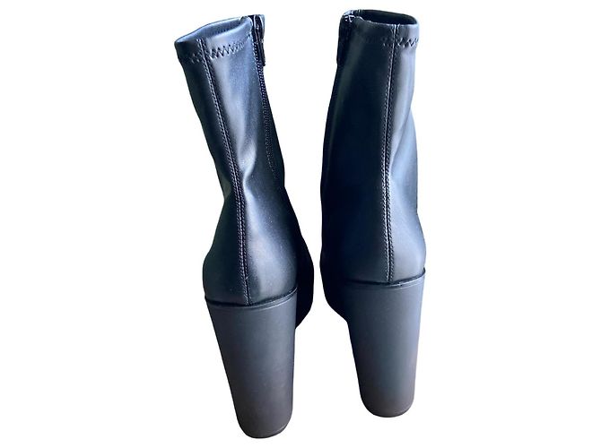Steve Madden Botines de cuña de cuero negro "Jassy" 9 US - vista 2