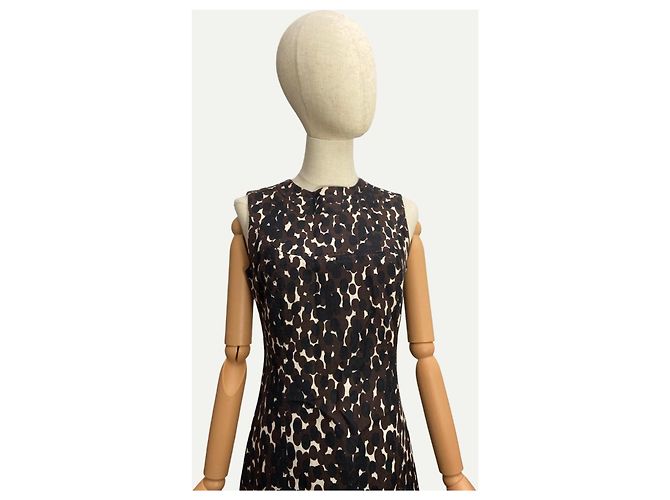 Vestido sin mangas con estampado de leopardo Tory Burch Castaño Negro Blanco - vista 2