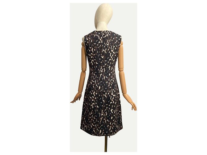 Vestido sin mangas con estampado de leopardo Tory Burch Castaño Negro Blanco - vista 3