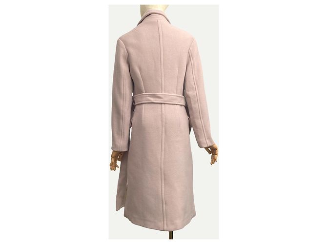 Abrigo beige de mezcla de lana de doble botonadura Pinko Rosa - vista 3