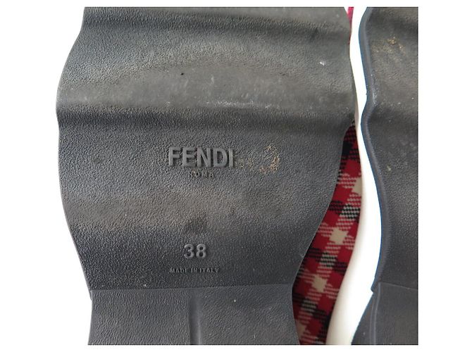 FENDI SOCK SNEAKERS TARTAN ROT 38 SOCKENSCHUHE - Ansicht 6