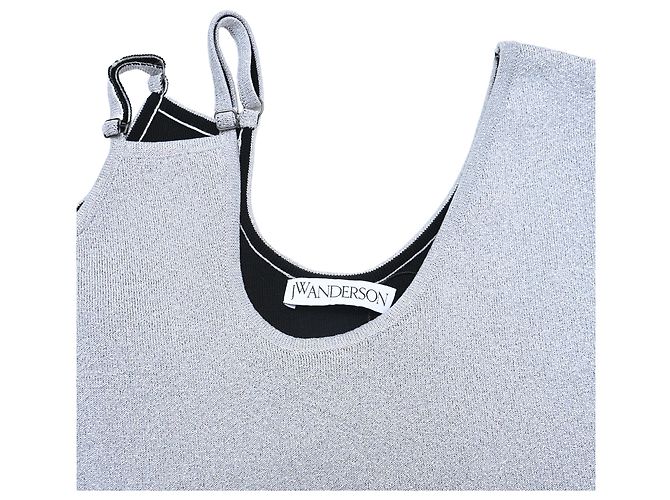 Asymmetrischer Ausschnitt-Pullover aus silberner Viskose von JW Anderson Grau - Ansicht 4