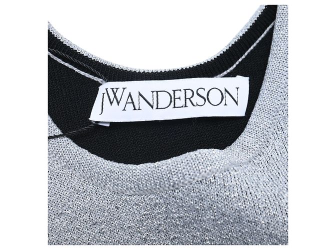 Asymmetrischer Ausschnitt-Pullover aus silberner Viskose von JW Anderson Grau - Ansicht 5
