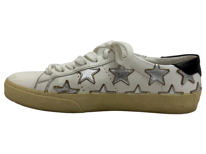 Sneakers basse SL/06 Star di Saint Laurent in pelle di vitello bianca Bianco Crudo - vista 4