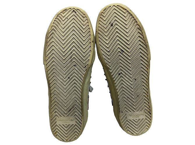 Sneakers basse SL/06 Star di Saint Laurent in pelle di vitello bianca Bianco Crudo - vista 8