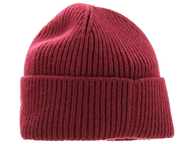 Beanie doppio Louis Vuitton in cashmere bordeaux Rosso Bordò - vista 2