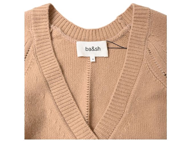 Cárdigan de punto Carila en cachemira beige de Ba&Sh - vista 4