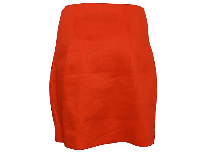 Autre Marque Falda Mini Mani en Lino Naranja de Gauge81 - vista 3
