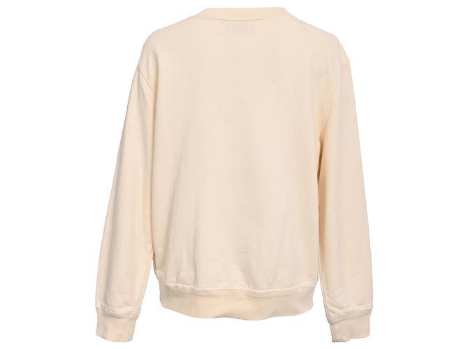 Sudadera de algodón crema con estampado de logo Lanvin Blanco Crudo - vista 3