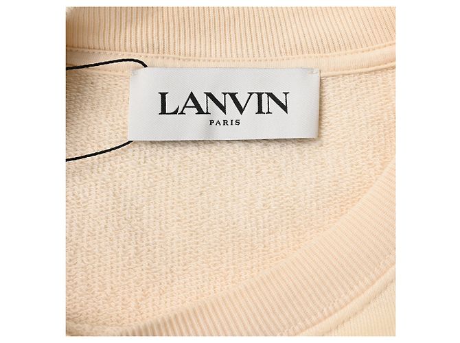 Sudadera de algodón crema con estampado de logo Lanvin Blanco Crudo - vista 4