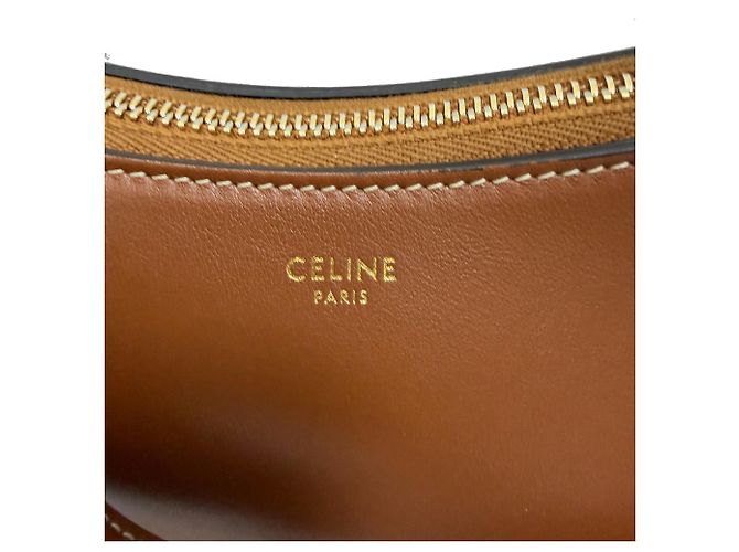 Céline Celine Medium Ava Shoulder Bag in Brown Calf Leather - view 2