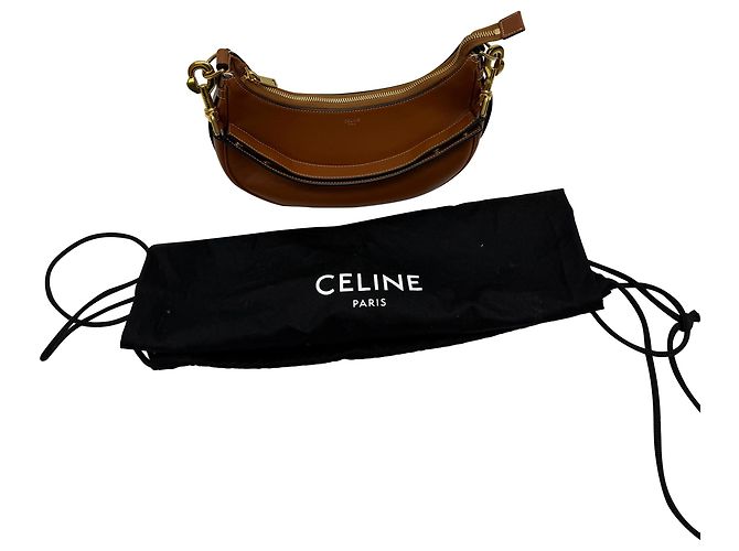 Céline Celine Medium Ava Shoulder Bag in Brown Calf Leather - view 8