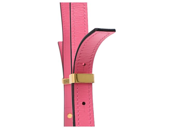 Borsa a Spalla Dual Small Gate in Pelle di Vitello Bianca e Rosa Loewe Marrone Rosso - vista 11