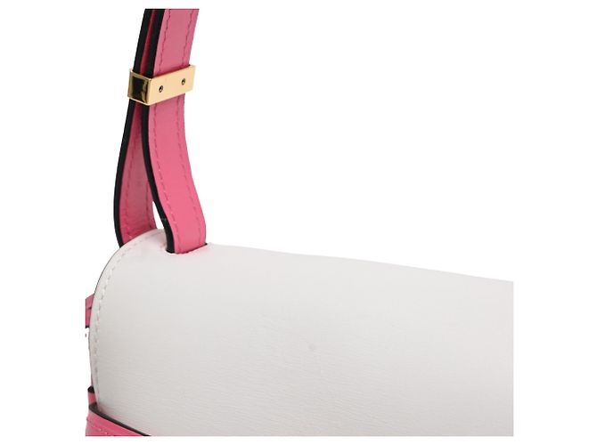 Borsa a Spalla Dual Small Gate in Pelle di Vitello Bianca e Rosa Loewe Marrone Rosso - vista 13