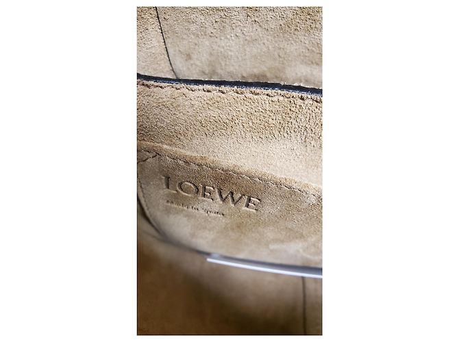 Borsa a Spalla Dual Small Gate in Pelle di Vitello Bianca e Rosa Loewe Marrone Rosso - vista 15