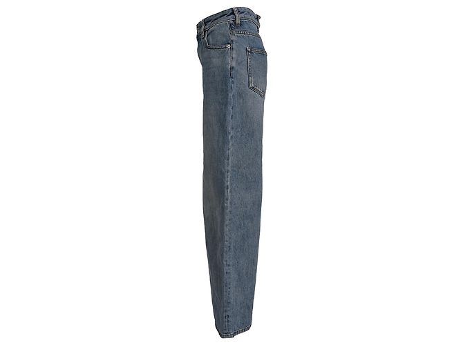 Jeans de tiro alto de pierna ancha Loewe en algodón azul - vista 2