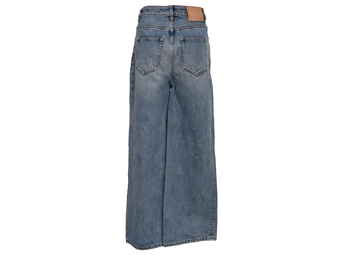 Jeans de tiro alto de pierna ancha Loewe en algodón azul - vista 3