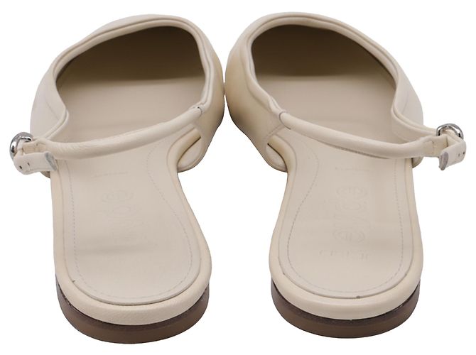 Aeyde Dani Slingback Ballet Flats in White Nappa Leather - view 5