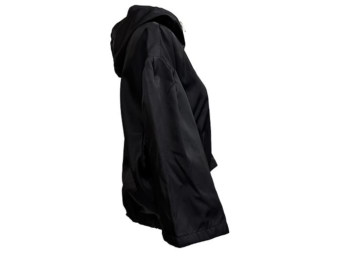 Giacca con cappuccio zip Prada in poliamide nera Nero - vista 2