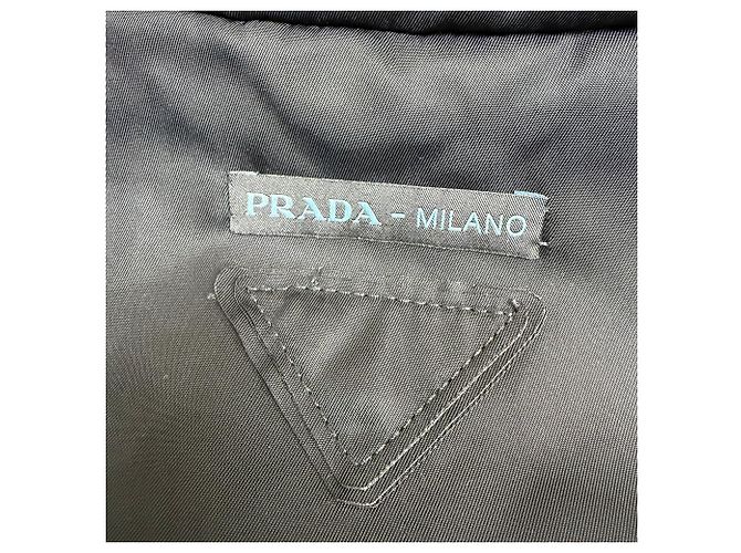 Giacca con cappuccio zip Prada in poliamide nera Nero - vista 4