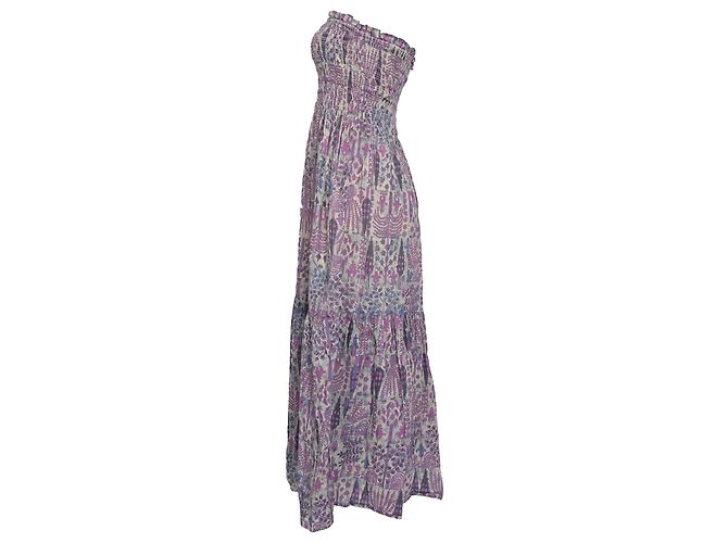 Abito midi smock con stampa floreale Ba&Sh Piala in cotone multicolore - vista 2