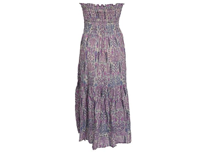 Abito midi smock con stampa floreale Ba&Sh Piala in cotone multicolore - vista 3