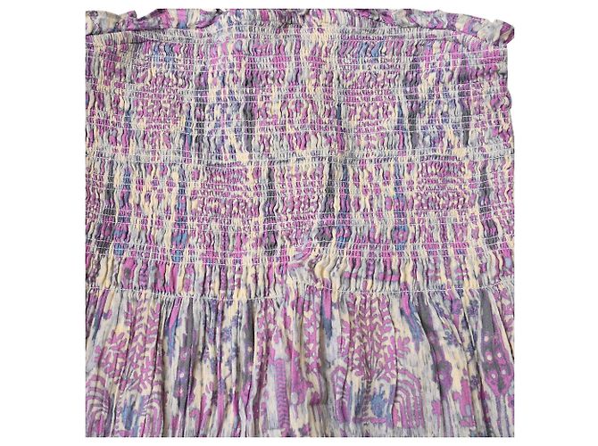 Abito midi smock con stampa floreale Ba&Sh Piala in cotone multicolore - vista 4