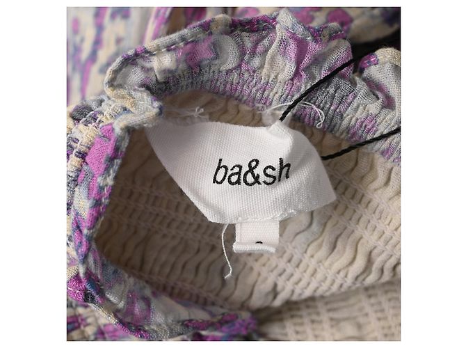 Abito midi smock con stampa floreale Ba&Sh Piala in cotone multicolore - vista 5