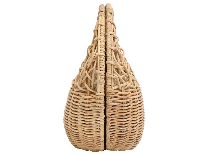 Ulla Johnson Seashell Basket Handtasche aus beigem Rattan - Ansicht 2