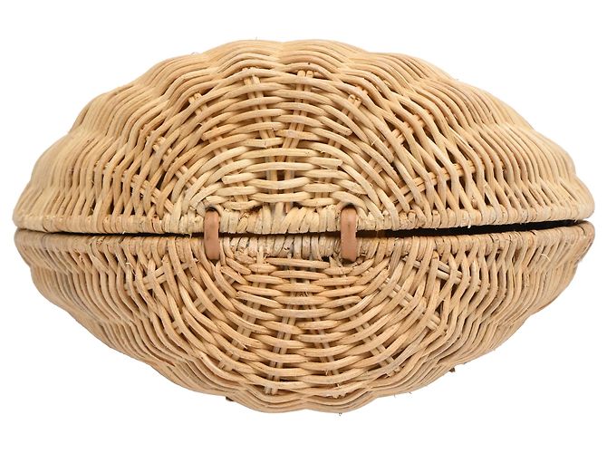 Ulla Johnson Seashell Basket Handtasche aus beigem Rattan - Ansicht 4