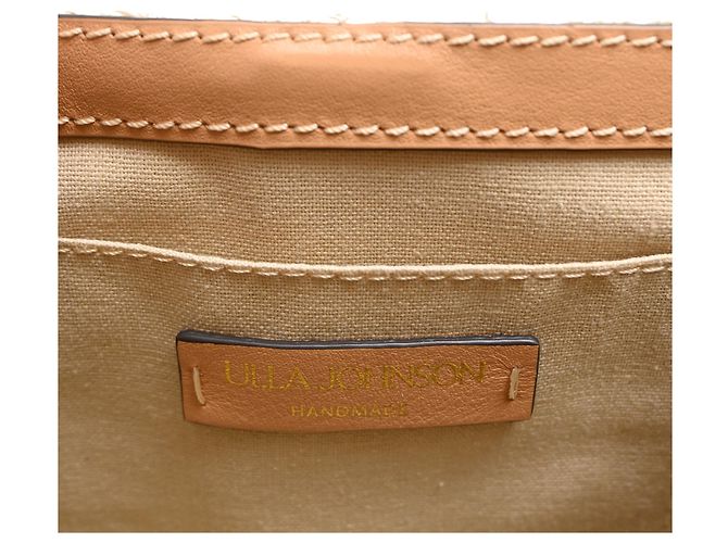 Ulla Johnson Seashell Basket Handtasche aus beigem Rattan - Ansicht 7