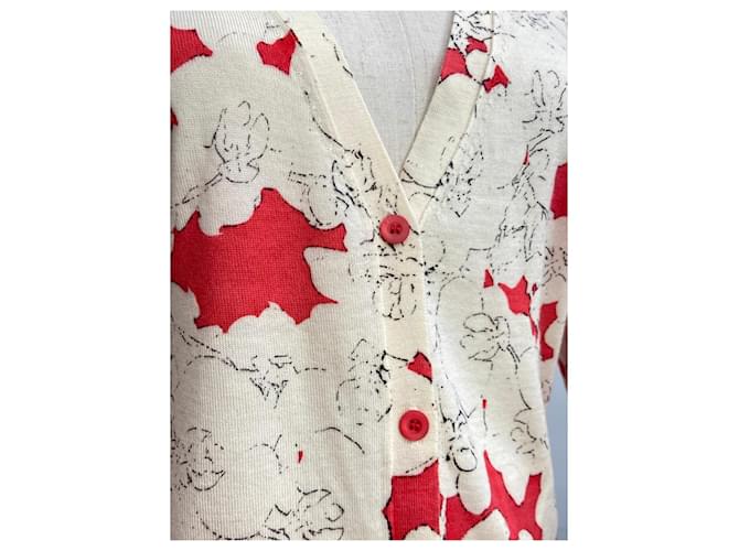 Escada Sport Cardigan Weiß Rot - Ansicht 3