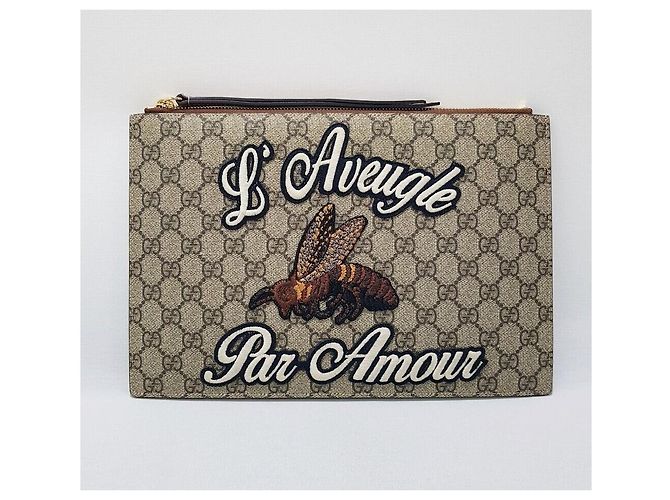 Gucci GG Supreme Bee Clutch Tasche Mehrfarben - Ansicht 2
