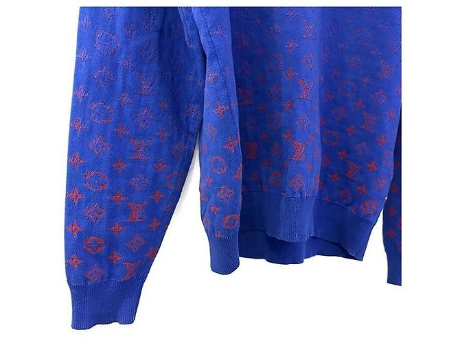 Louis Vuitton Monogram Gradient Crewneck Knit Blue - view 4