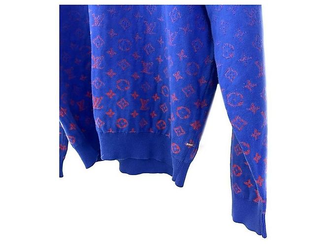 Louis Vuitton Monogram Gradient Crewneck Knit Blue - view 5