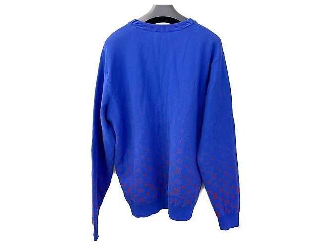 Louis Vuitton Monogram Gradient Crewneck Knit Blue - view 6
