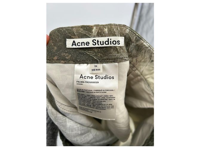 Acne Grün bedruckte Hose - Ansicht 3